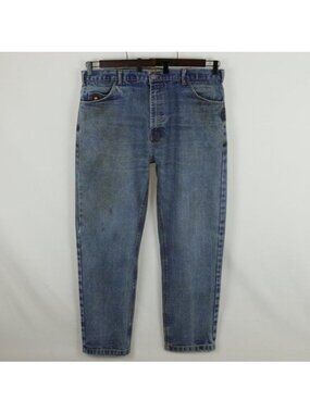 Berne FR Men's Size 42x32 Blue Denim Flame Resistant Straight Leg Jeans